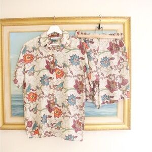 Oscar De La Renta Lounge Silk Set (retro) SZ S